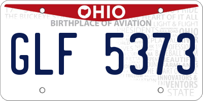 OH license plate GLF5373