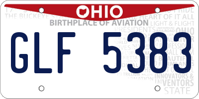 OH license plate GLF5383