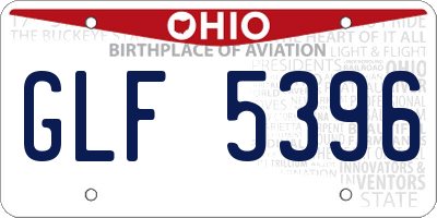 OH license plate GLF5396
