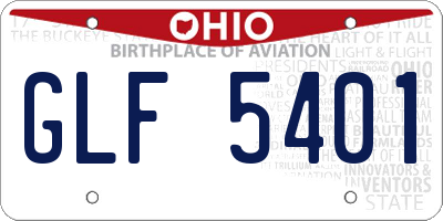 OH license plate GLF5401