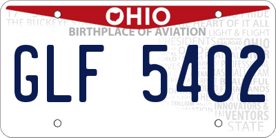 OH license plate GLF5402