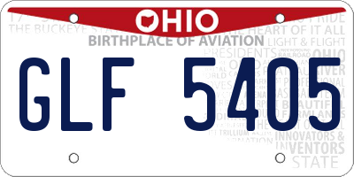 OH license plate GLF5405