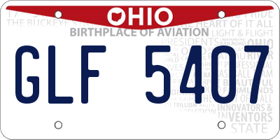 OH license plate GLF5407