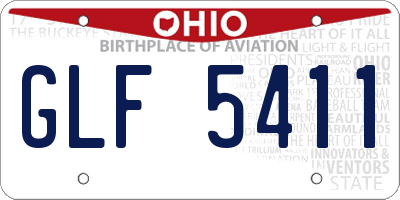 OH license plate GLF5411