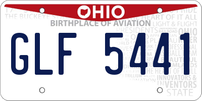 OH license plate GLF5441