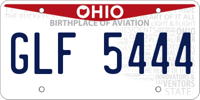 OH license plate GLF5444