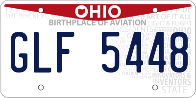 OH license plate GLF5448