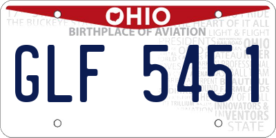 OH license plate GLF5451