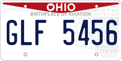 OH license plate GLF5456