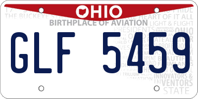 OH license plate GLF5459