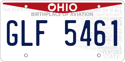 OH license plate GLF5461