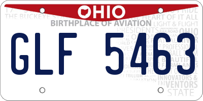 OH license plate GLF5463