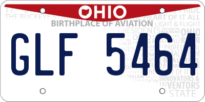 OH license plate GLF5464