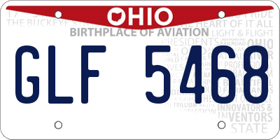 OH license plate GLF5468