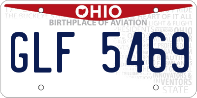 OH license plate GLF5469