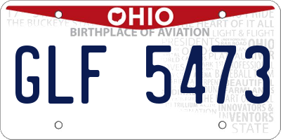 OH license plate GLF5473