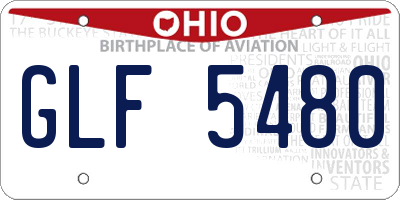 OH license plate GLF5480