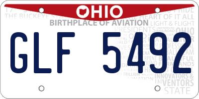 OH license plate GLF5492