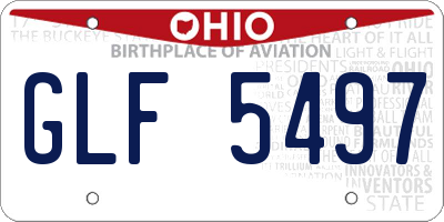 OH license plate GLF5497