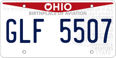 OH license plate GLF5507