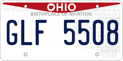 OH license plate GLF5508