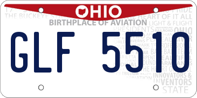 OH license plate GLF5510