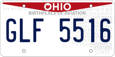 OH license plate GLF5516