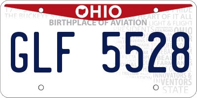 OH license plate GLF5528
