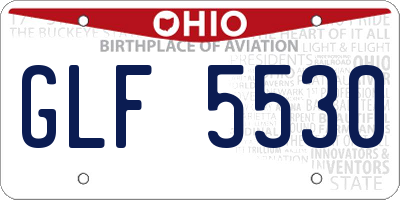 OH license plate GLF5530