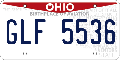 OH license plate GLF5536