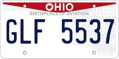 OH license plate GLF5537