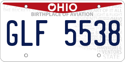 OH license plate GLF5538