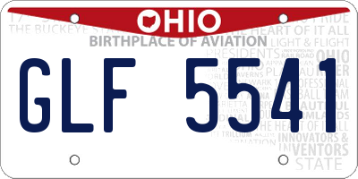OH license plate GLF5541