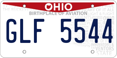 OH license plate GLF5544