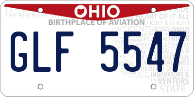 OH license plate GLF5547