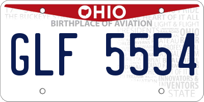 OH license plate GLF5554