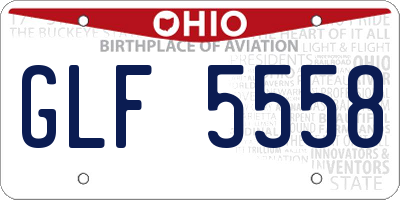 OH license plate GLF5558