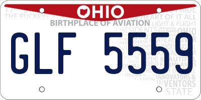 OH license plate GLF5559