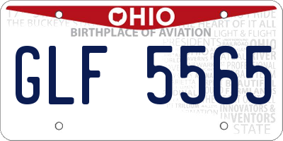 OH license plate GLF5565
