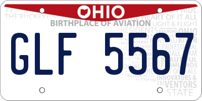 OH license plate GLF5567