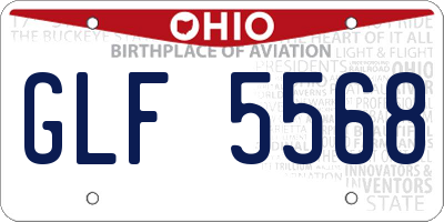 OH license plate GLF5568