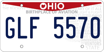 OH license plate GLF5570