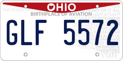 OH license plate GLF5572