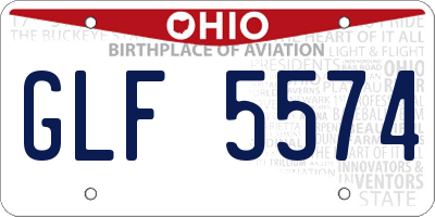 OH license plate GLF5574
