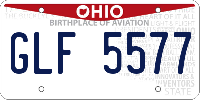 OH license plate GLF5577