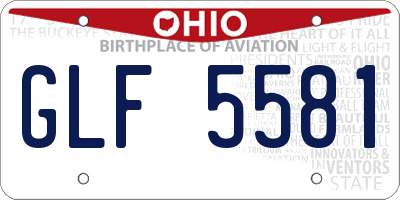OH license plate GLF5581