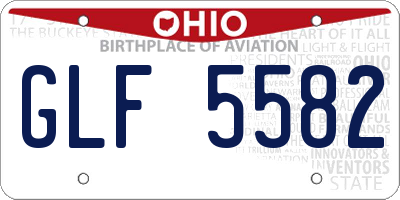 OH license plate GLF5582