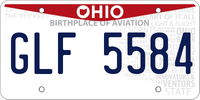 OH license plate GLF5584