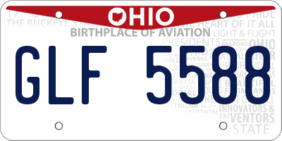 OH license plate GLF5588