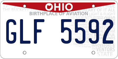OH license plate GLF5592